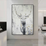 Large Animals Paintings Deer wall decor Deer Canvas Wall Art Deer Abstract Painting Deer Wall Art