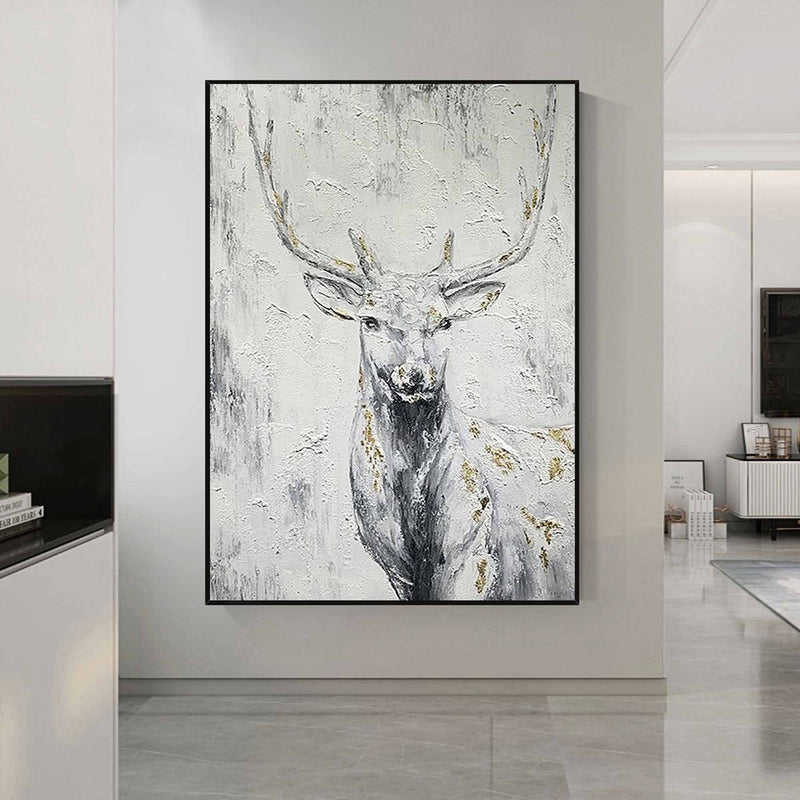 Large Animals Paintings Deer wall decor Deer Canvas Wall Art Deer Abstract Painting Deer Wall Art