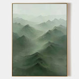 Sage green Mountains landscape painting Green Mountains Abstract painting Green Mountains canvas art