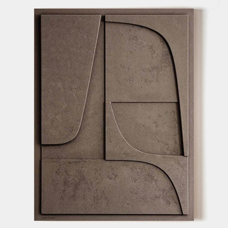 Brown Sculptured art Painting Abstract 3D Textured Wall Decor Art sculpture Textured Wall Decor 