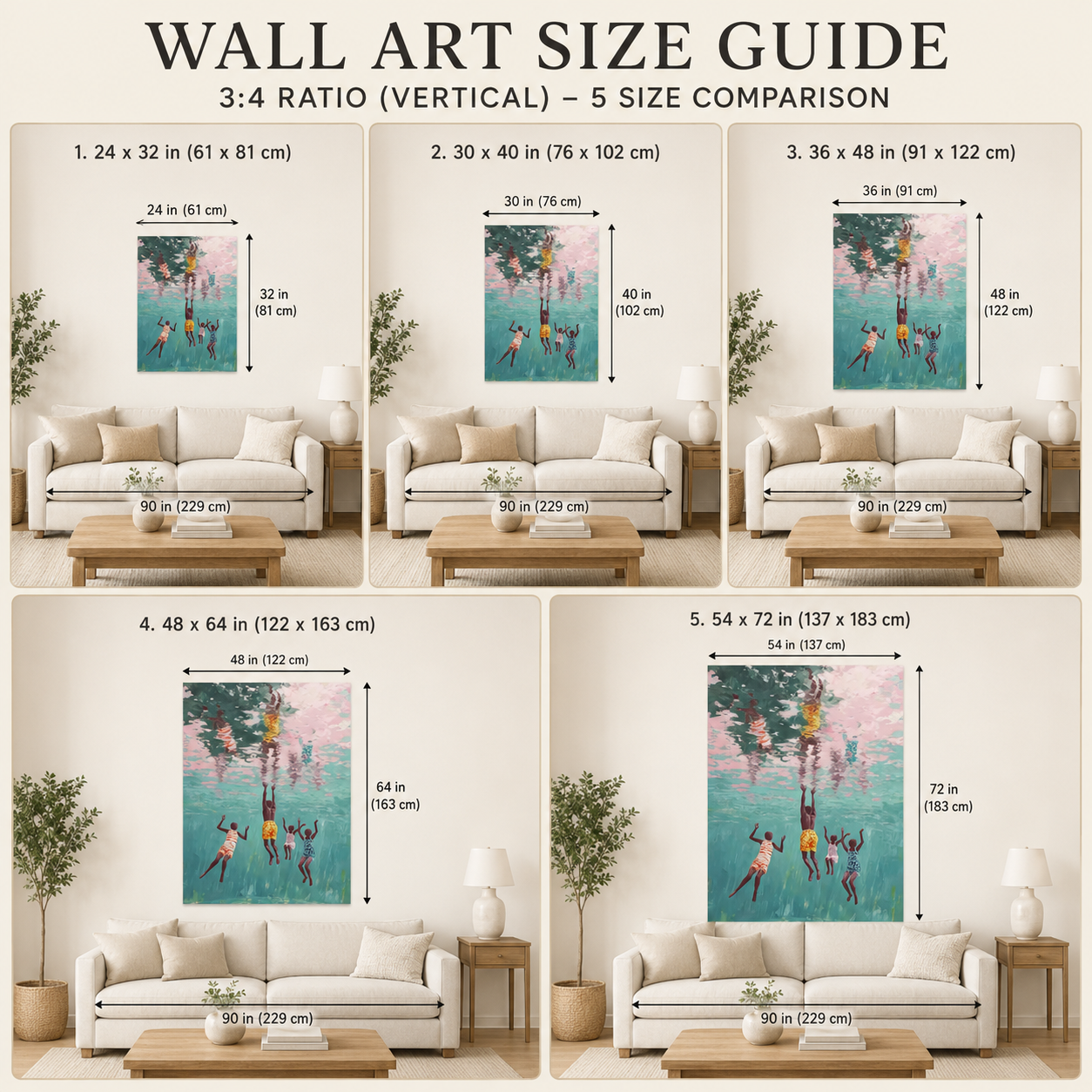 Summer Swimming Pool Art For Modern Green Living Room And Kids Decor