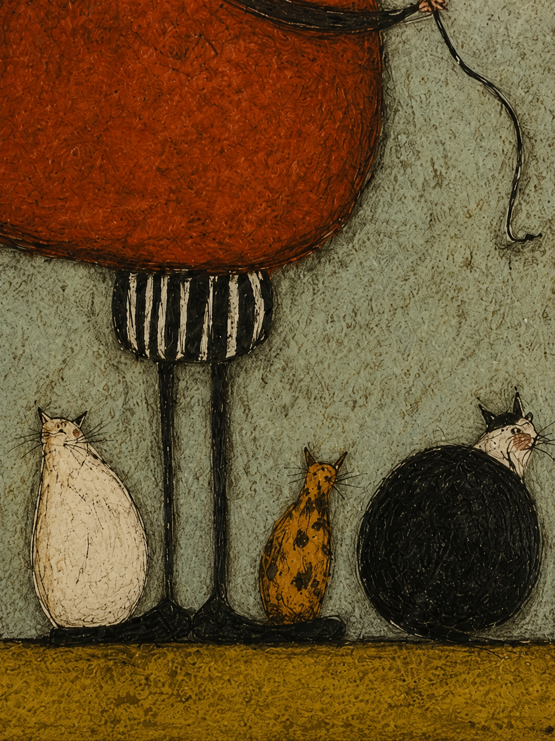 Retro Style Gentleman And Cat Art Unique Square Canvas For Modern Home Decor
