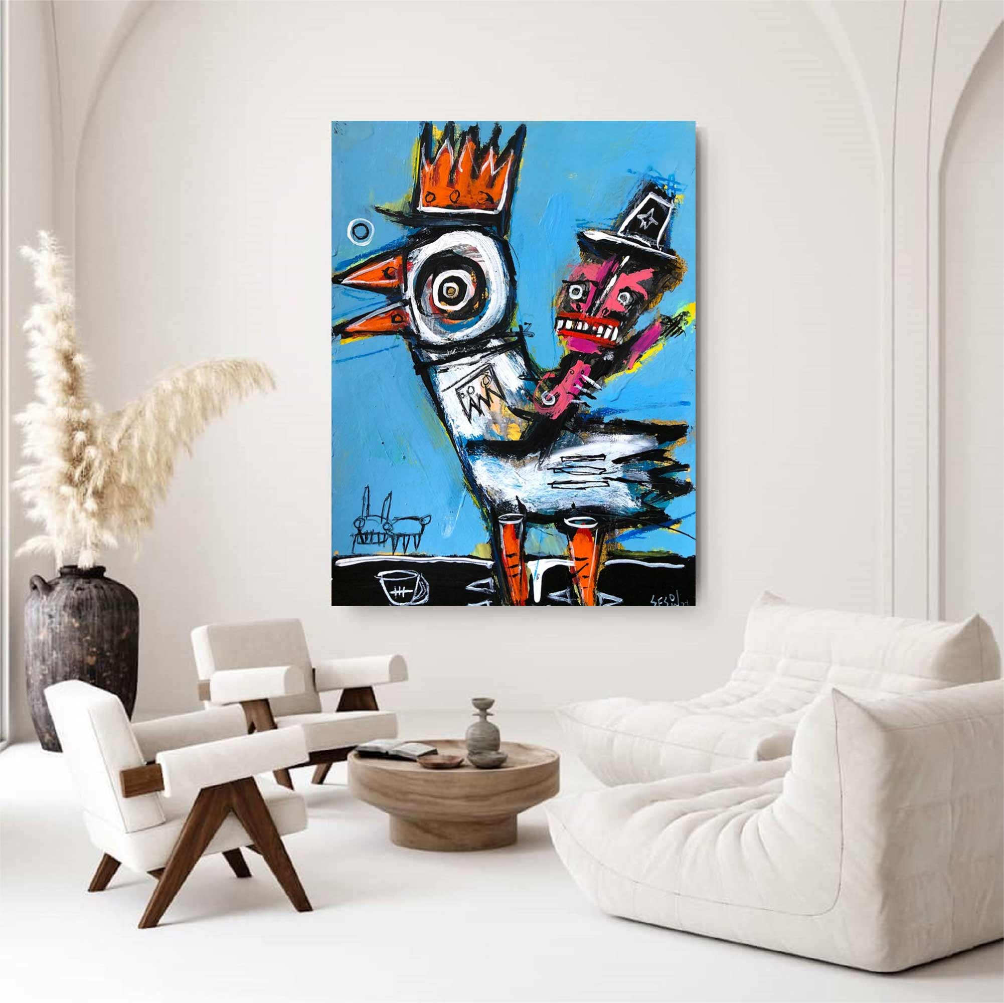 Colorful Modern Art Canvas Colorful Pop Art Modern Graffiti Style Art 