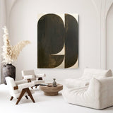 Black Minimalist Painting Black and white Painting Black and white wall art Black and white Abstract Painting