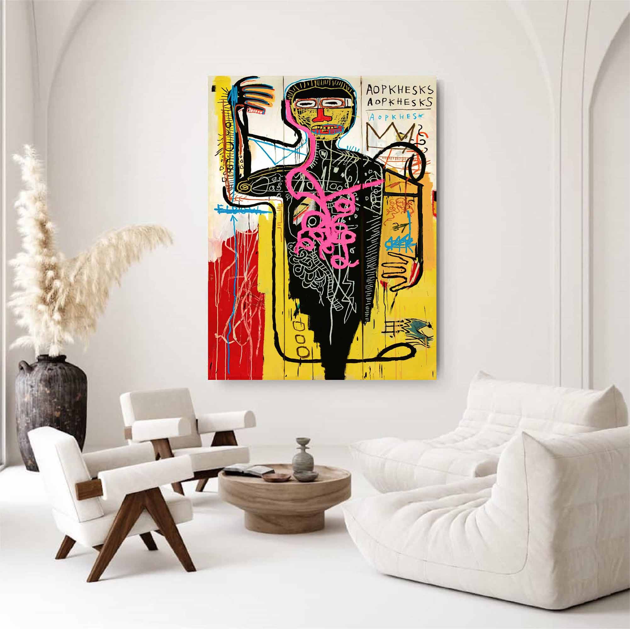 street graffiti art,vibrant colorful style of Basquiat art,Pop art