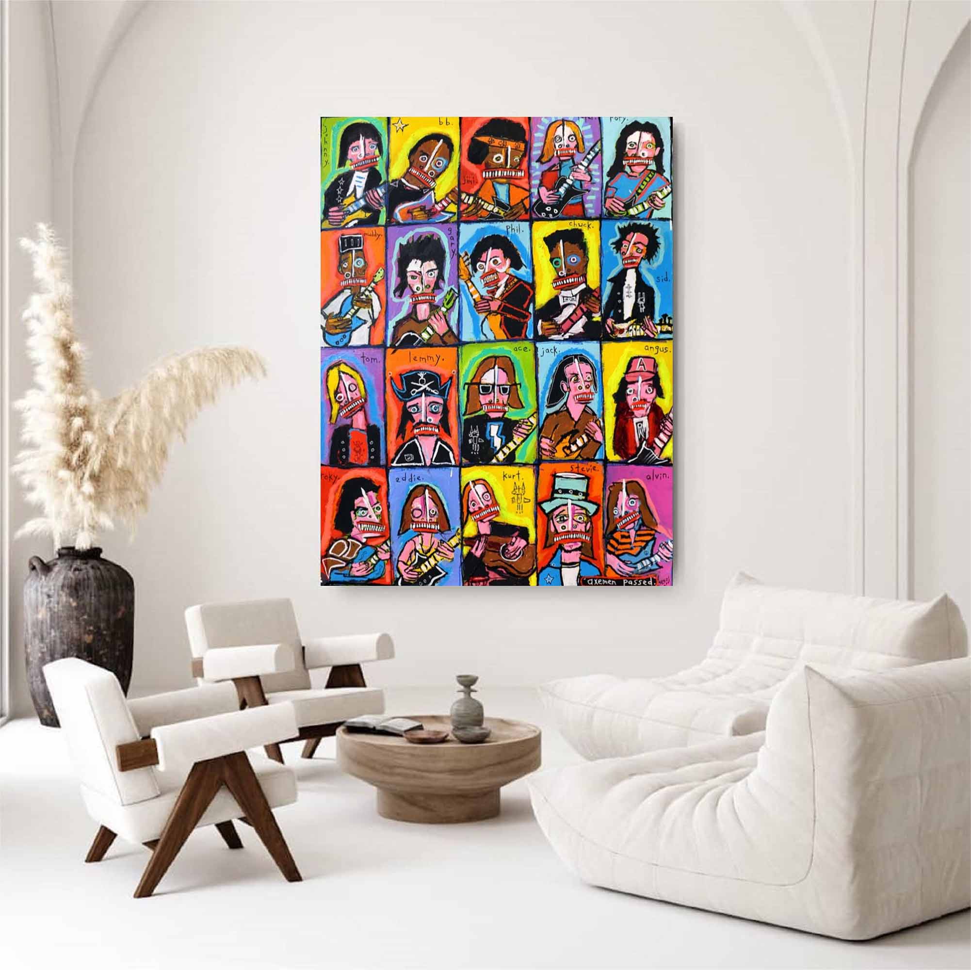 Abstract Graffiti Style Portrait Painting Pop Art Presidents Wall Art
