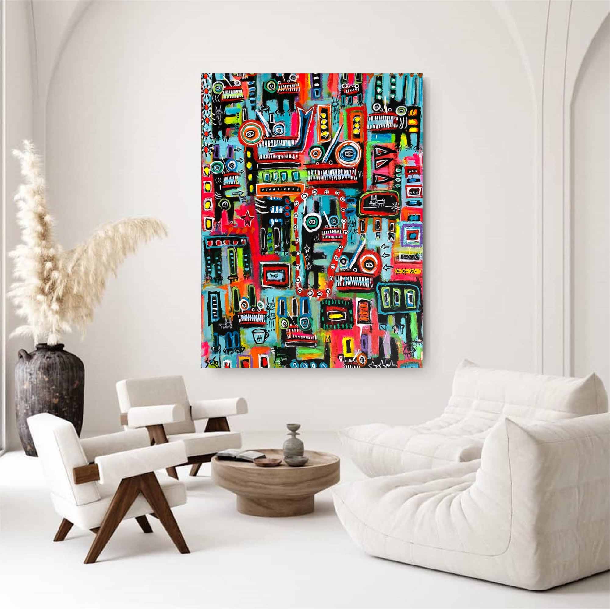 Pop Abstract Art Abstract Graffiti Style Painting Modern Graffiti Art