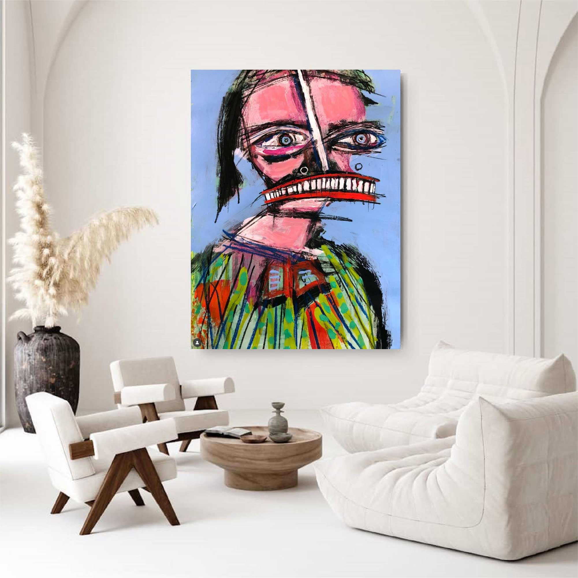 Colorful Modern Art Canvas Colorful Pop Art Modern Graffiti Style Art 