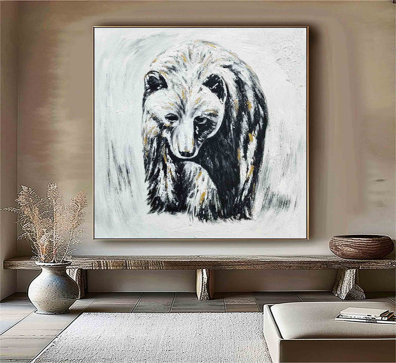 Bear Painting Bear Oil Painting Bear Abstract Painting Bear Painting Personalized Gifts Animal Painting 