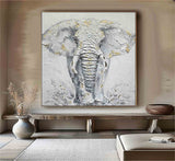 Personalized Gifts Elephant Painting Elephant Wall Decor Elephant Wall Art Animal Painting Elephant Canvas Wall Art