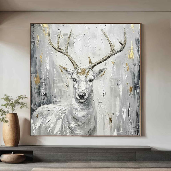 Deer Painting Large Animals Paintings Deer wall decor Deer Canvas Wall Art Deer Abstract Painting