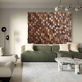 brown Sculptured art Painting brown Wood carving wall art brown 3D Textured Wall Art  