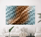 Blue Sculptured art Painting Wood carving wall art Art sculpture Textured Wall Decor Abstract 3D Textured Wall Art