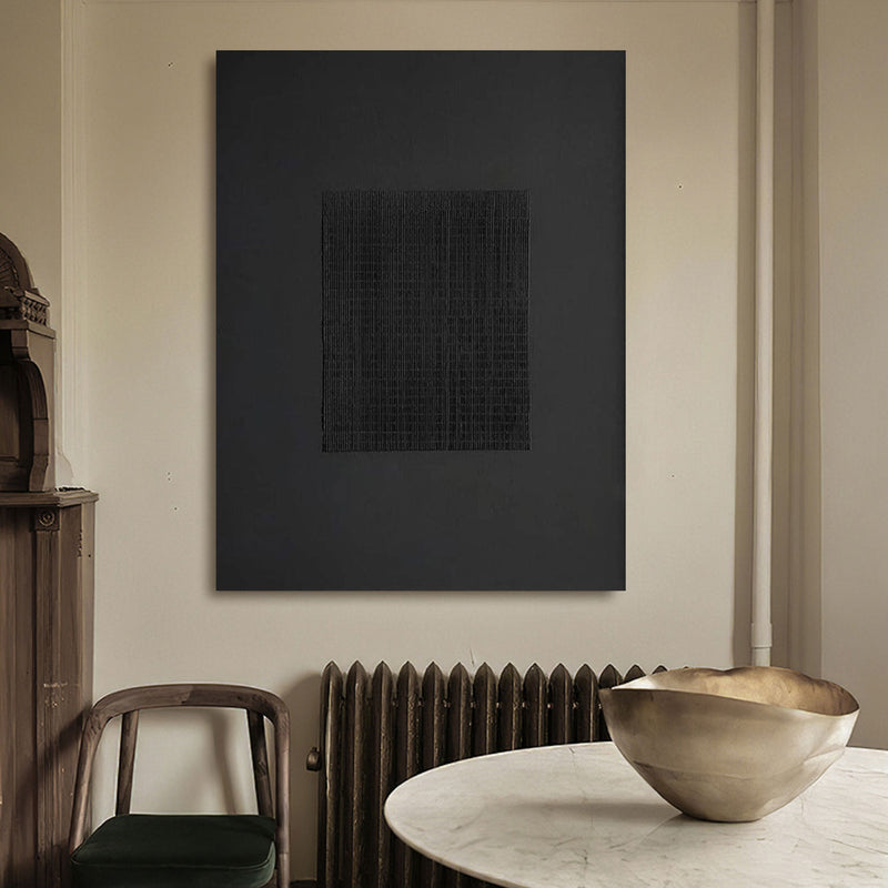 Black plaster wall art Black Wabi-Sabi Wall Art Black textured art Black textured wall art