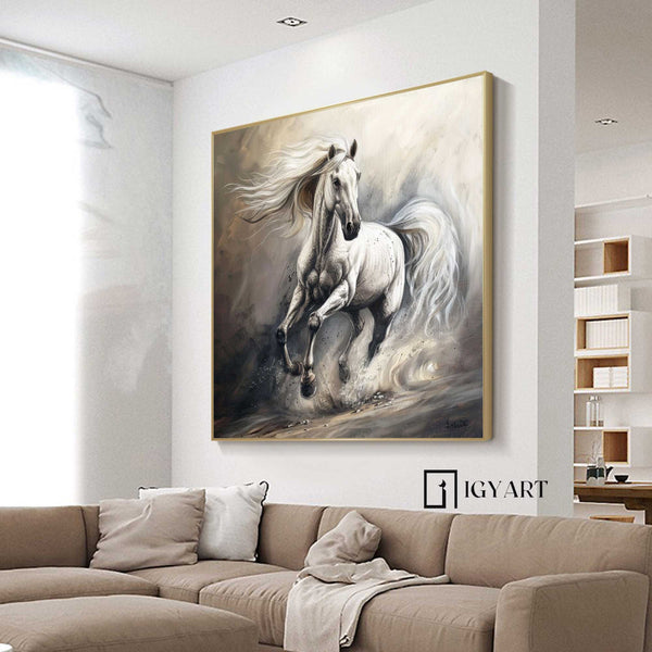 Running Horse Painting Horse Oil Painting Horse Abstract Painting Horse Painting Personalized Gifts Animal Painting