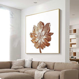 White And Golden Leaf Painting White and gold wall art White and gold Textured abstract Painting