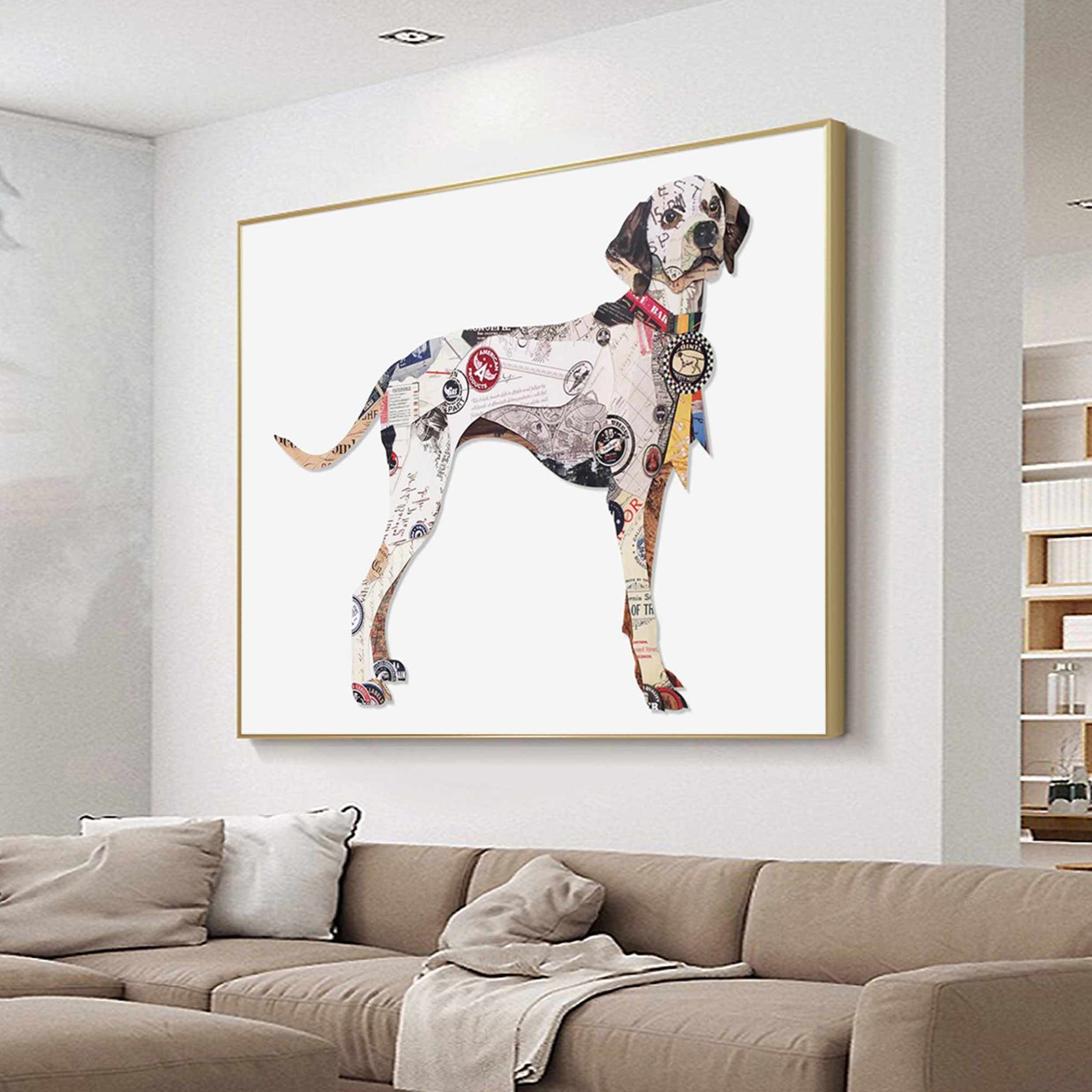 Pet Dog painting Pet Dog Collage art painting children's room decor