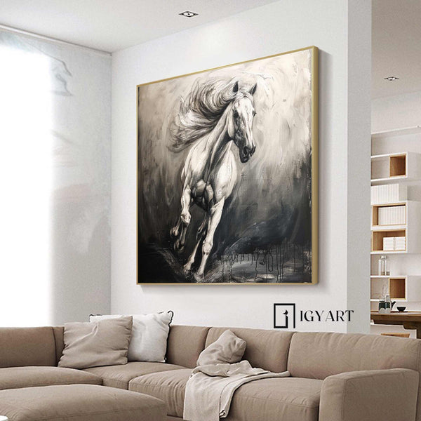 Horse Abstract Painting Running Horse Painting Horse Painting Horse Oil Painting Personalized Gifts Animal Painting 