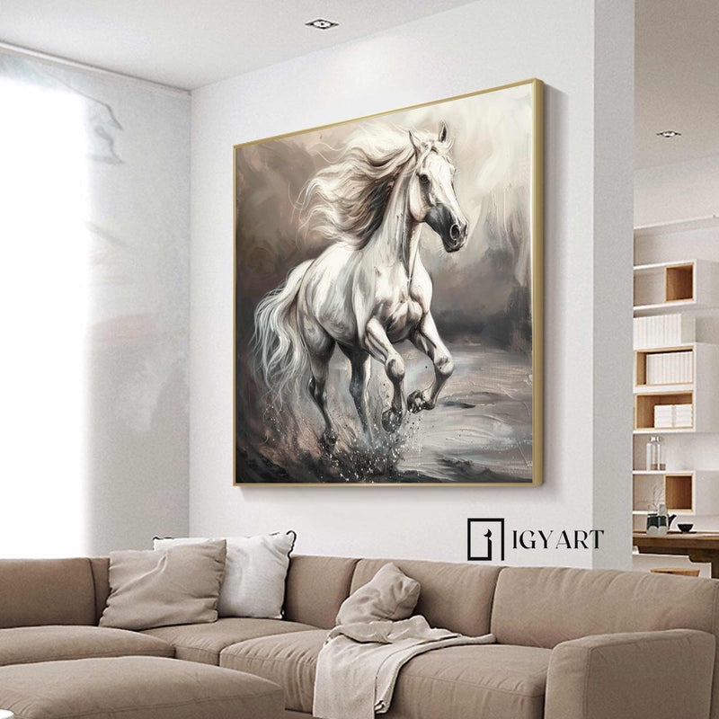 Running Horse Painting Horse Oil Painting Horse Abstract Painting Horse Painting Personalized Gifts Animal Painting