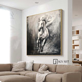 Running Horse Painting Horse Oil Painting Horse Abstract Painting Horse Painting Personalized Gifts Animal Painting 