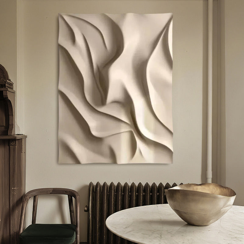 Beige sculpture Textured Wall Decor Beige Sculptured Wood Block Art Sculptured art Painting Geometric Wood Wall Art