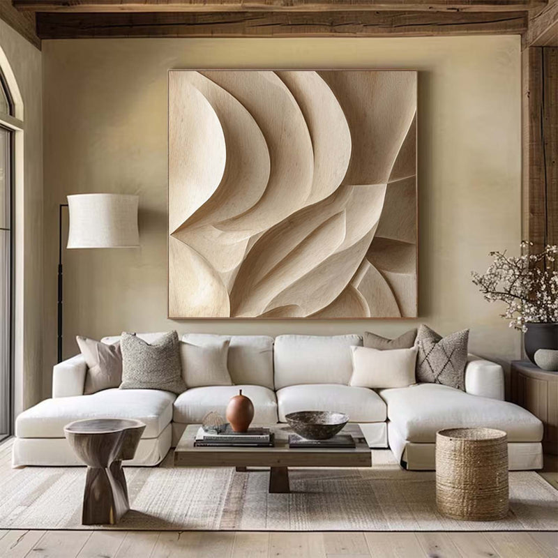 Wooden wall decor Art 3D Textured Wall Decor Wood carving wall art