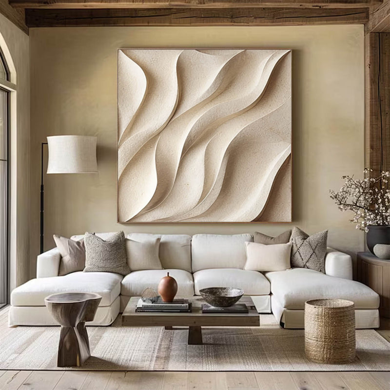 Sculptured art Painting Wood carving wall art 3D Textured Wall Decor 