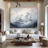 Large mount paintings mountain wall art Large blue abstract art blue mountain landscape art 