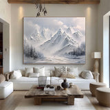 Large mount paintings mountain wall art Large mountain artwork blue mountain landscape art 