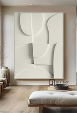 Customized colors Wood carving wall art White Textured Wall art White Sculptured art Painting White sculptured minimalist art 