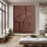 brown textured sculpture home decor modern wall art 3d vision board Art sculpture Textured Wall Decor 