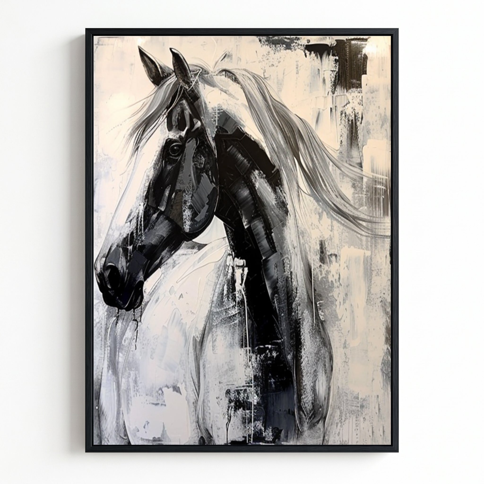 Hand-painted Horse head painting Horse Oil Painting Horse Abstract painting Animal Painting 