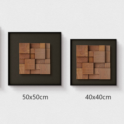 Set of 2 Wood decor painting Wood wall art Set of 2 wood Textured Art 