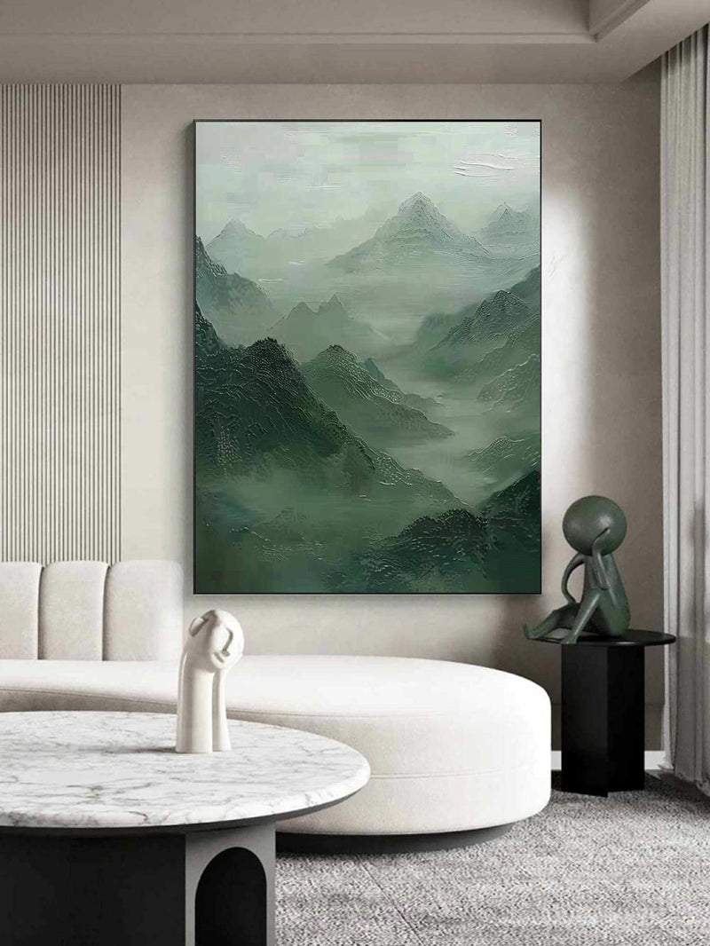 Green Mountains Wall Decor Green Mountains Wall Art Large Green Mountains Painting