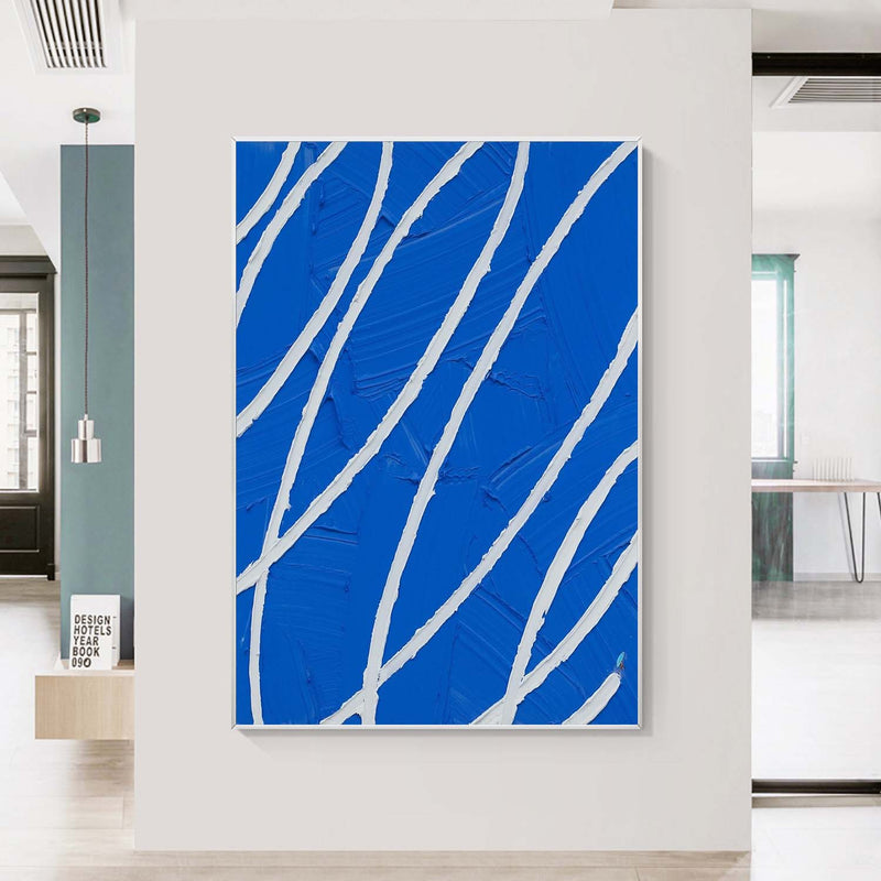 Large Blue abstract painting blue minimalist painting Blue texture wall art Large Blue Wall Art 