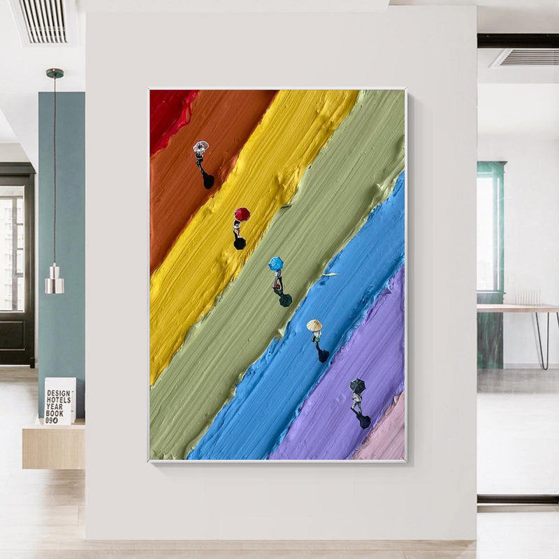 Colorful texture wall art Colorful abstract painting swimming pool painting Large Colorful Wall Art swimming painting