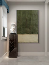 Green minimalism painting Large green abstract painting Sage green painting green painting 