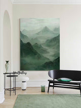 Green Mountains Wall Decor Green Mountains Wall Art Large Green Mountains Painting