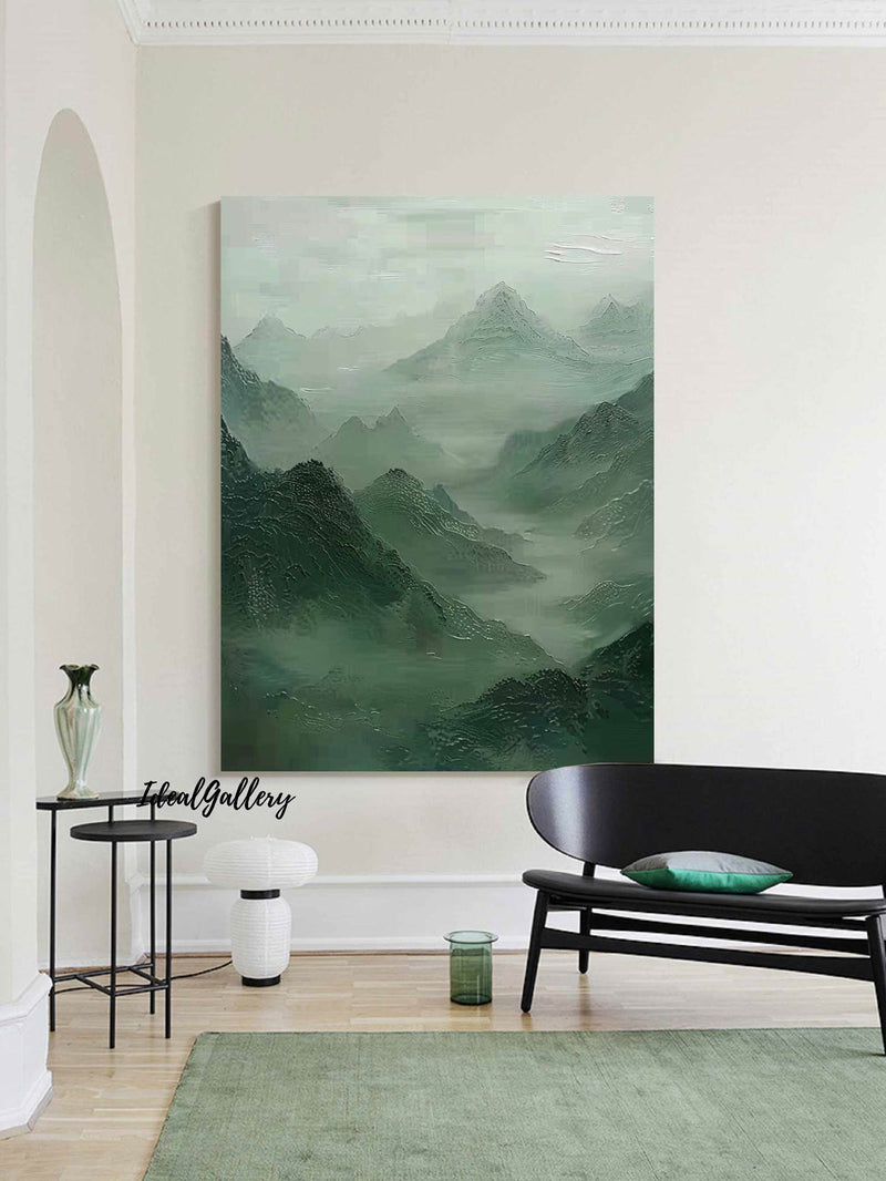 Green Mountains Wall Decor Green Mountains Wall Art Large Green Mountains Painting