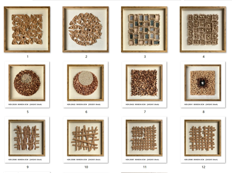 Installation Art painting brown texture wall art sculpture wall art