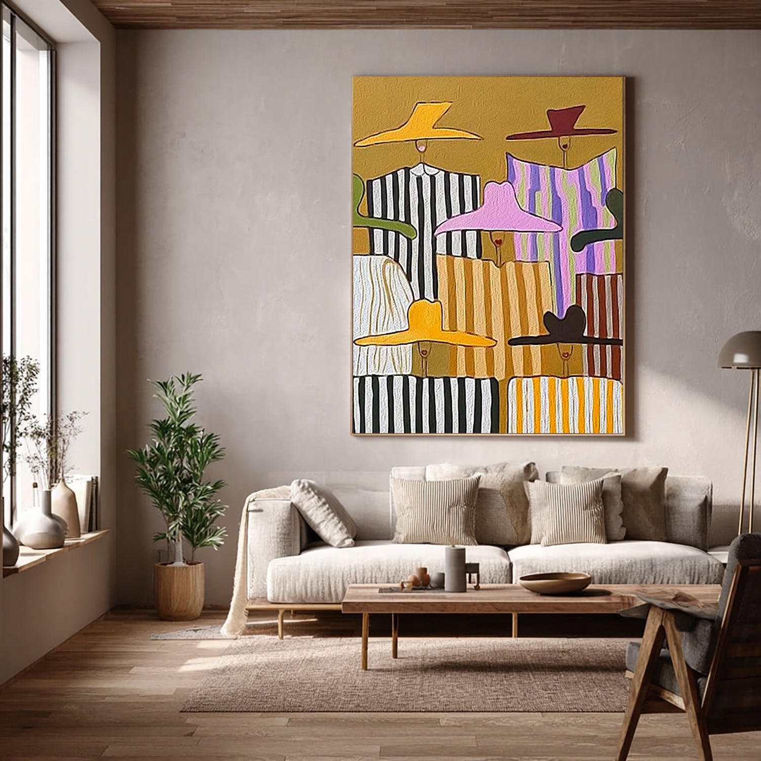Hand-Painted Abstract Portrait Oil Painting -Fashion-modern abstract woman portrait painting