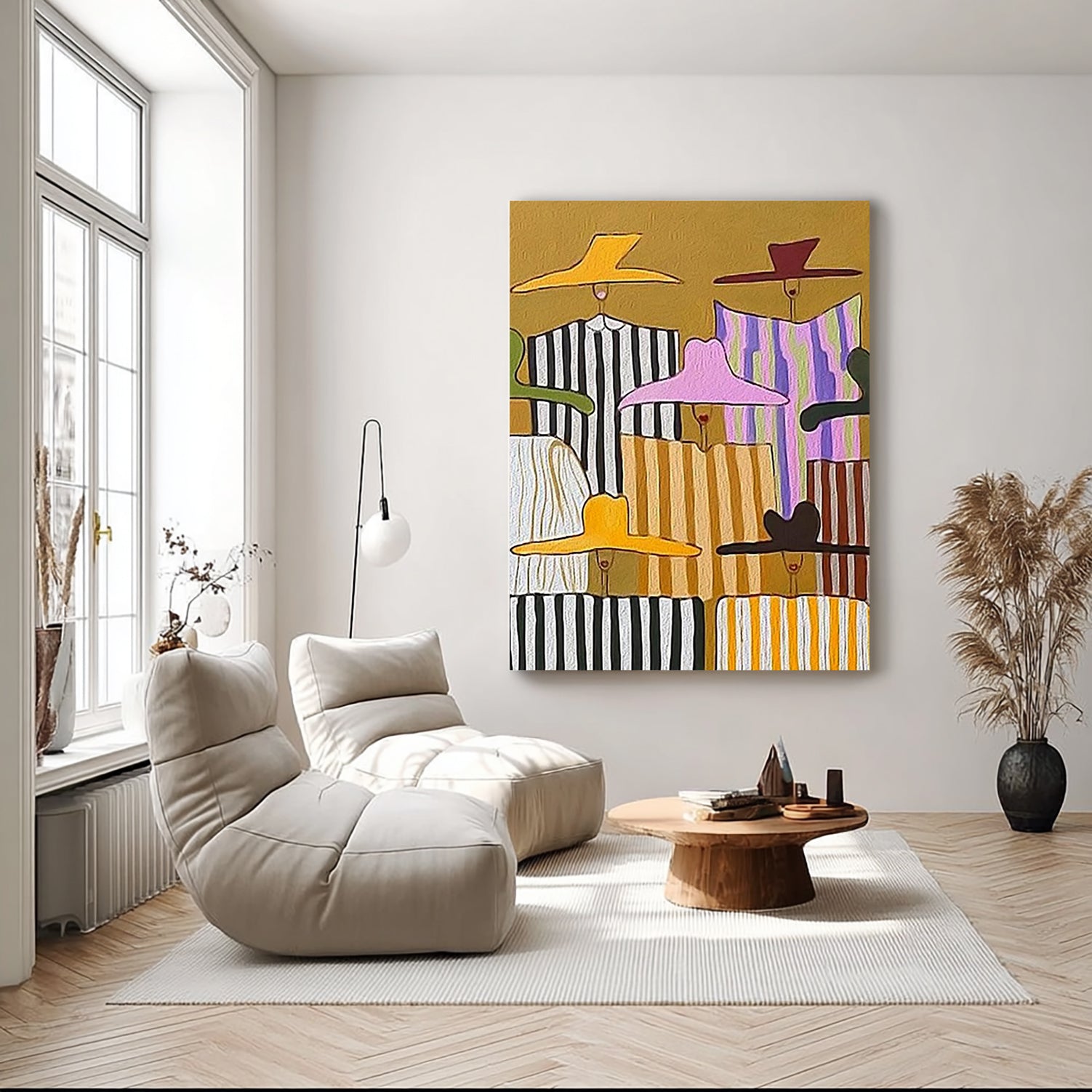 Hand-Painted Abstract Portrait Oil Painting -Fashion-modern abstract woman portrait painting