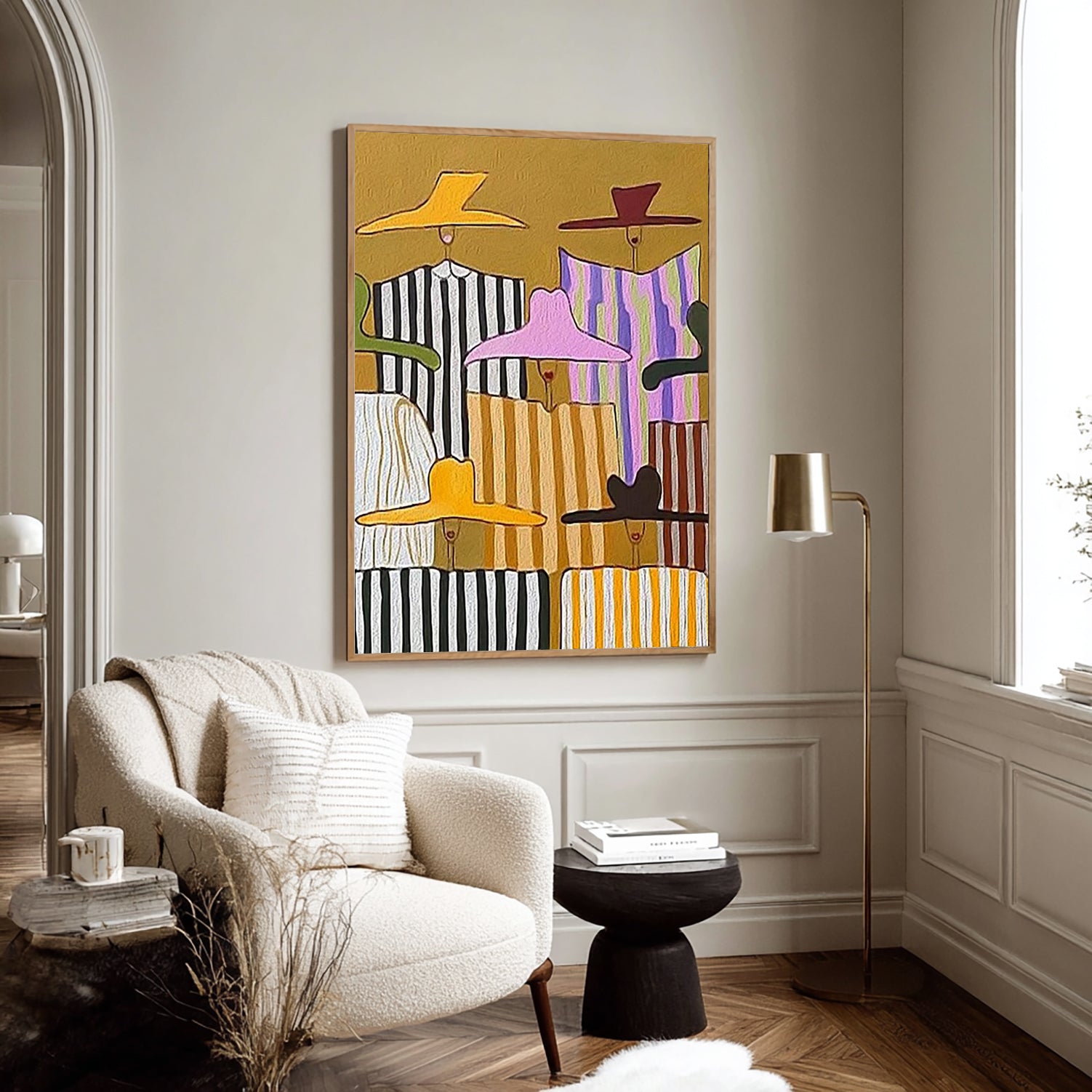 Hand-Painted Abstract Portrait Oil Painting -Fashion-modern abstract woman portrait painting