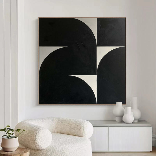 Black and white Abstract Painting Large Black and white Painting Black and white wall art