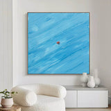 Blue swimming painting Large Blue textured Abstract Painting Blue Modern Abstract Art holiday leisure painting