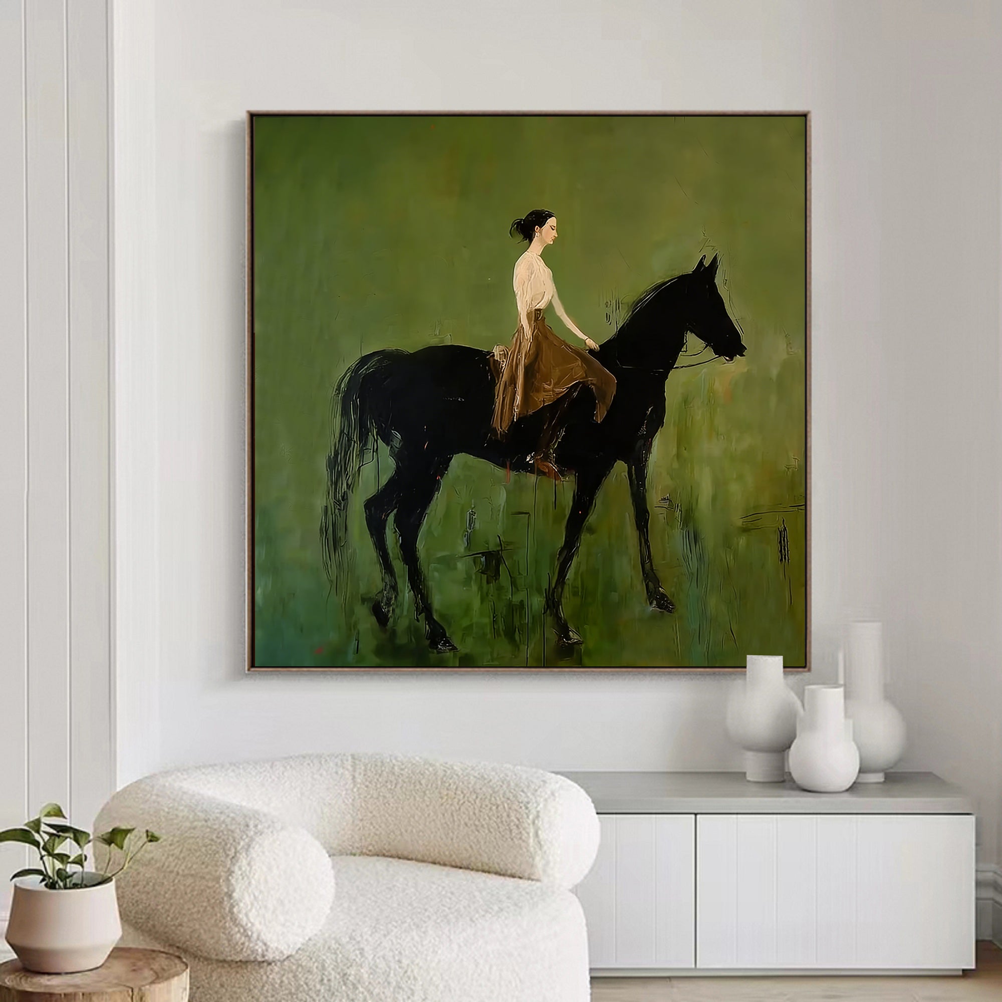 Equestrian painting Horse Wall Art Tasteful Horse Decor Equestrians Gift
