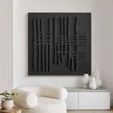 Black plaster wall art Black Wabi-Sabi Wall Art Black wall art Black textured wall art Black Wall Art painting Large Black abstract wall art