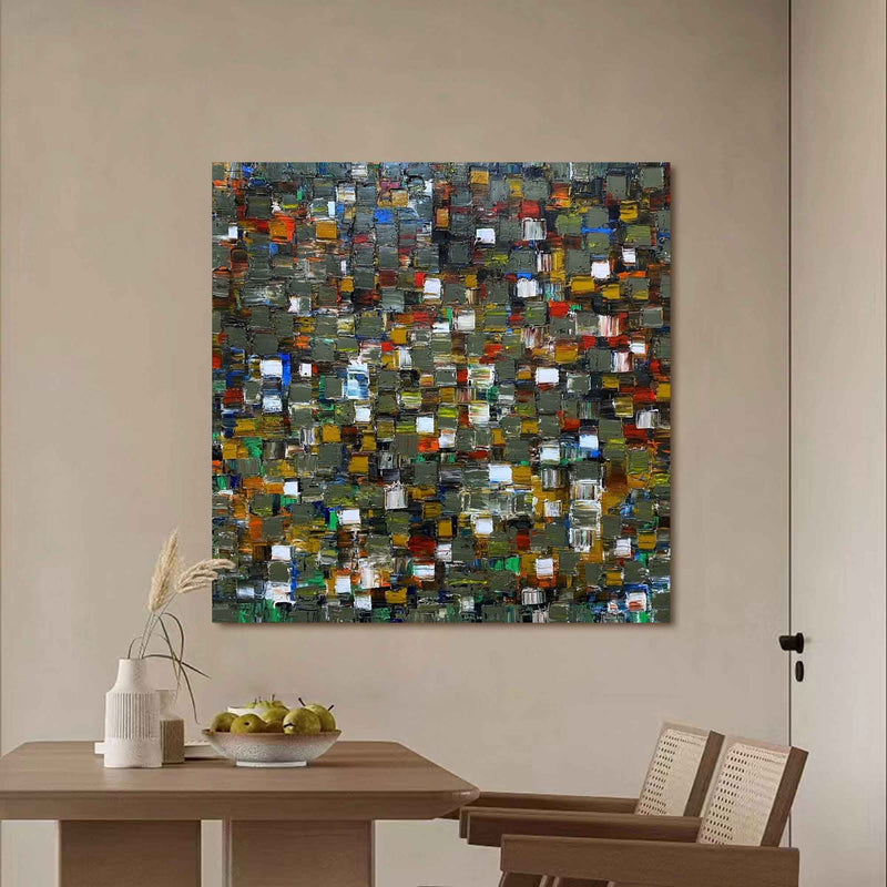 Abstract Colorful Texture Oil Painting on Canvas Colorful Abstract Art Modern Abstract Colorful Art