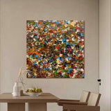 Abstract Colorful Texture Oil Painting on Canvas Colorful Abstract Art Modern Abstract Colorful Art