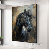 Animal Painting Horse Oil Painting Ferghana horse painting Horse Head Painting Personalized Gifts